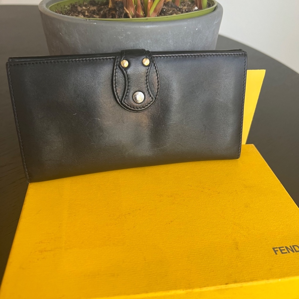 Fendi Continental Calf Leather Wallet